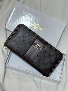 Coach Signature Zip Around Wallet