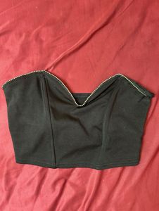 Sparkly Black Corset Top