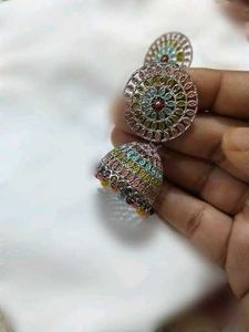Boho Multicolor Jhumka Earrings