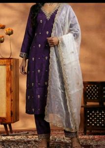 Elegant Purple Kurta Set with Dupatta