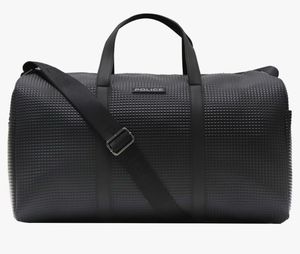 Police Black Textured Duffle Bag
