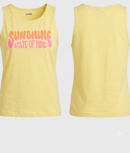 Bright Yellow Sleeveless Tank Top