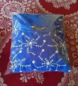 Royal Blue Embroidered  party gown