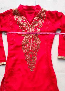 Pure Georgette zari work Wedding Suit
