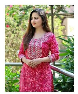 Pink Embroidered Kurti