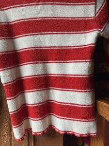 Striped sweater with beautiful scarf