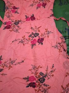 Floral Print Ethnic Gown
