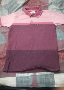 L Size Pink T Shirt For Men
