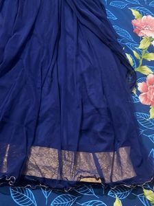 Royal Blue Embroidered Gown