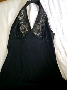 Halter Neck Black Top