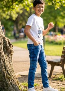 Cool Blue Denim Shirt for Boys