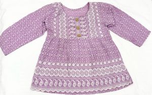 Purple Embroidered Top
