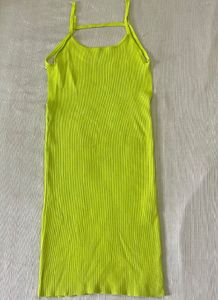 SHEIN Neon Green Ribbed Dress