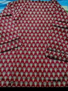 Maroon Printed Kurti