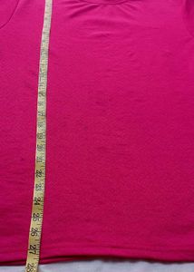 Vibrant Pink Textured T-Shirt
