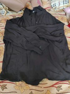 Black Long Sleeve Button-Down