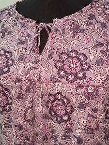 Boho Floral Print Tiered Kurta