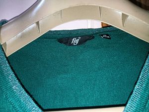 Green Cardigan Sweater