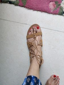 Woven Gladiator Sandals