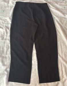 Black High-Waisted Straight-Leg Trouse