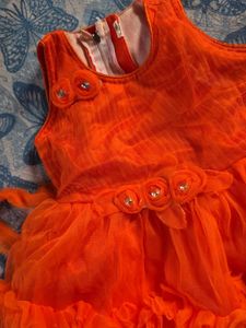 Orange Ruffle Dress
