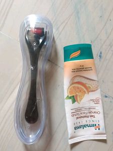 Himalaya Orange Face Scrub &amp; Derma Roller