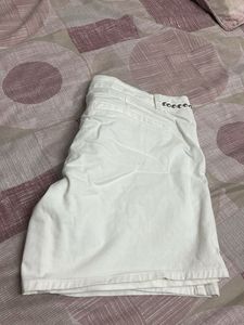 white beaded shorts