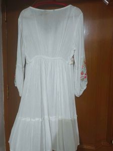 Embroidered Boho White Dress