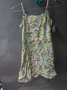 White floral beach dress