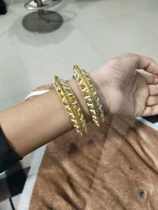 Elegant Gold &amp; Beaded Bangles, kangan
