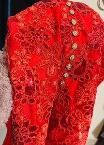 Red Georgette Kurta