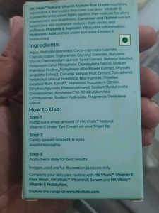 HK Vitals Natural Vitamin E Under Eye Cream