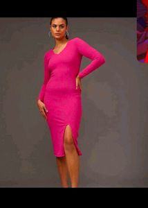 Vibrant Red Off-Shoulder Midi Dress