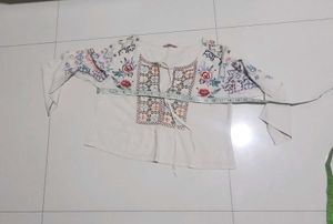 Boho Embroidered Bell Sleeve Blouse