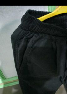 Black Casual Zudio Linen Pants