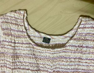 Striped Smocked Midi Dress . size - XXL