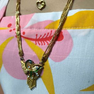 Gold Plated Peacock Necklace