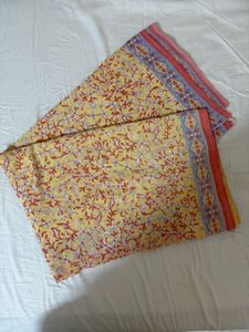 Yellow Floral Saree