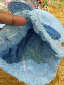 blue hair towel cap