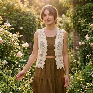 Boho Lace Sleeveless jacket