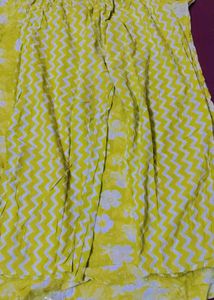 Vibrant Yellow Floral Kurta