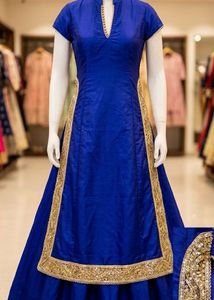 Royal Blue Festive Anarkali Gown / Kurti