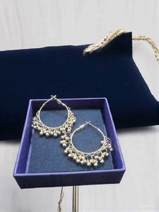 Silver Hoop Earrings with Dangling Charms