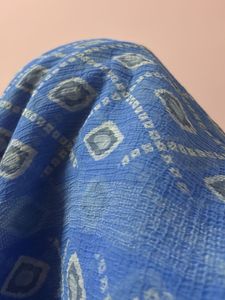 Blue Bandhani Saree + Free gift