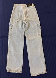 Light Wash Cargo Jeans