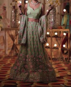 Beautiful Green Lehenga Choli Set