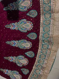 mauve &amp; Gold Indian Blouse lungha