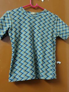 Retro Zigzag Print T-Shirt