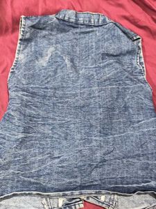 Not used Denim Vest with Studs