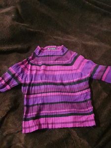 Woolen High Neck Top
